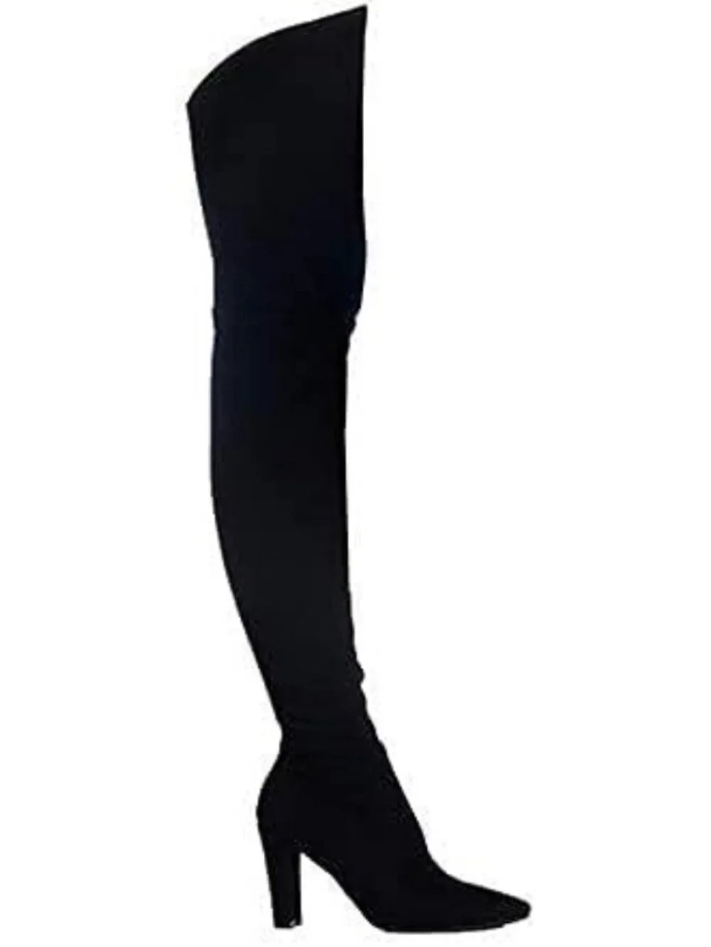 Stylish Over-the-Knee Chunky Heel Boots for Women | Stretch Suede Thigh High